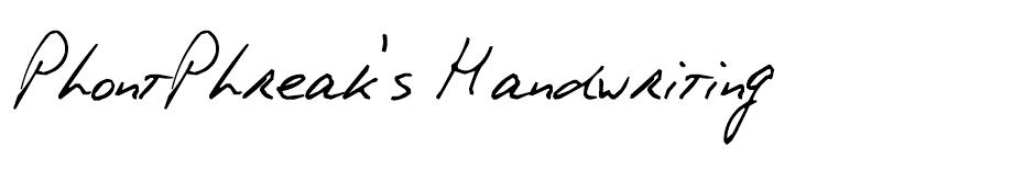 PhontPhreaks Handwriting font